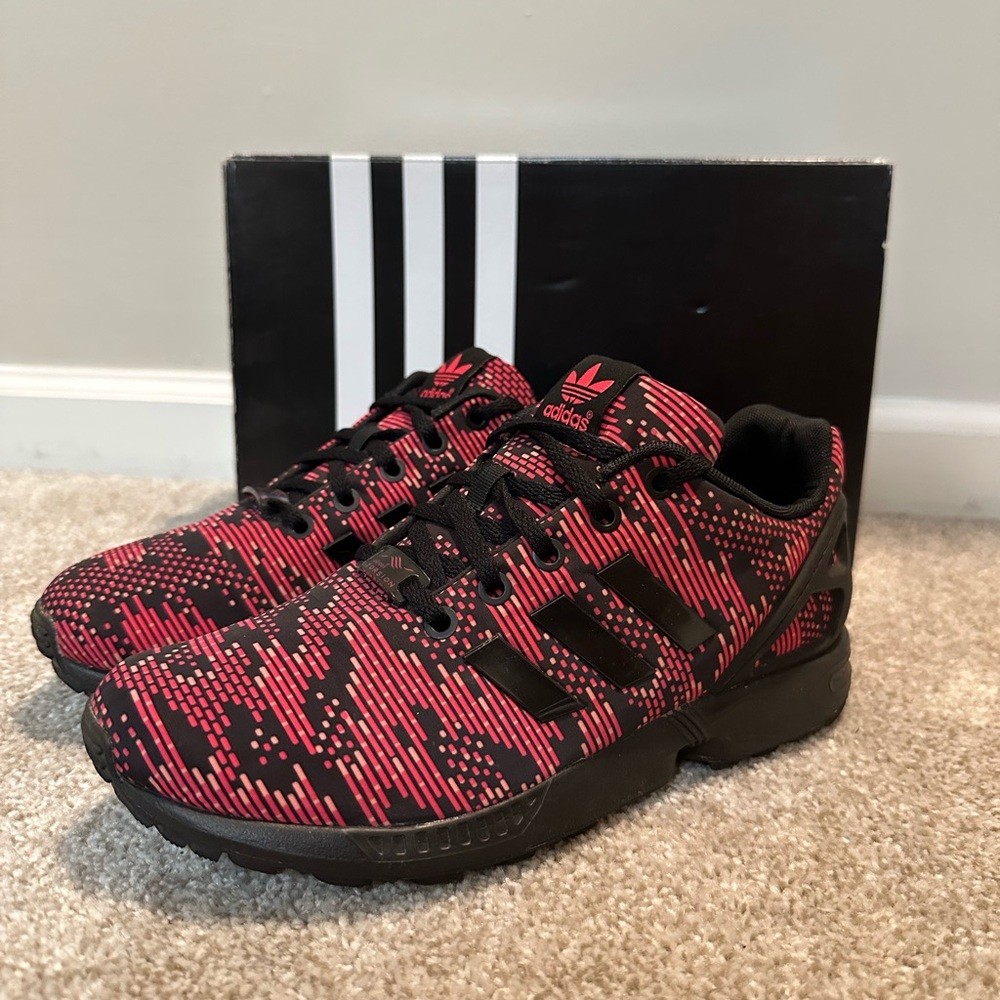 Adidas ZX Flux K Kids Pink and Black Sneakers